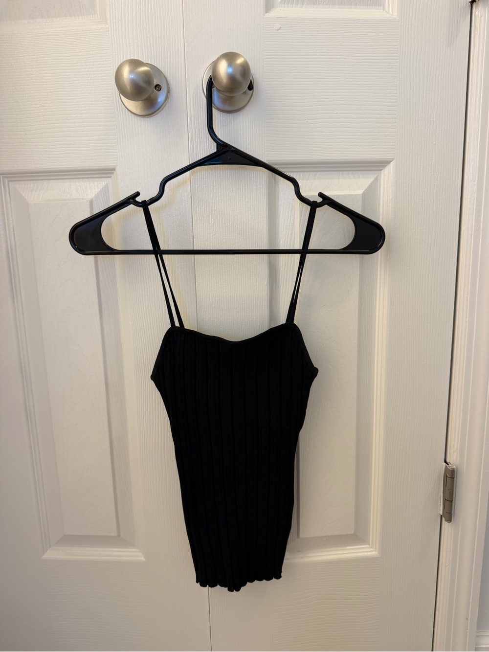 Black Ribbed Tank Top